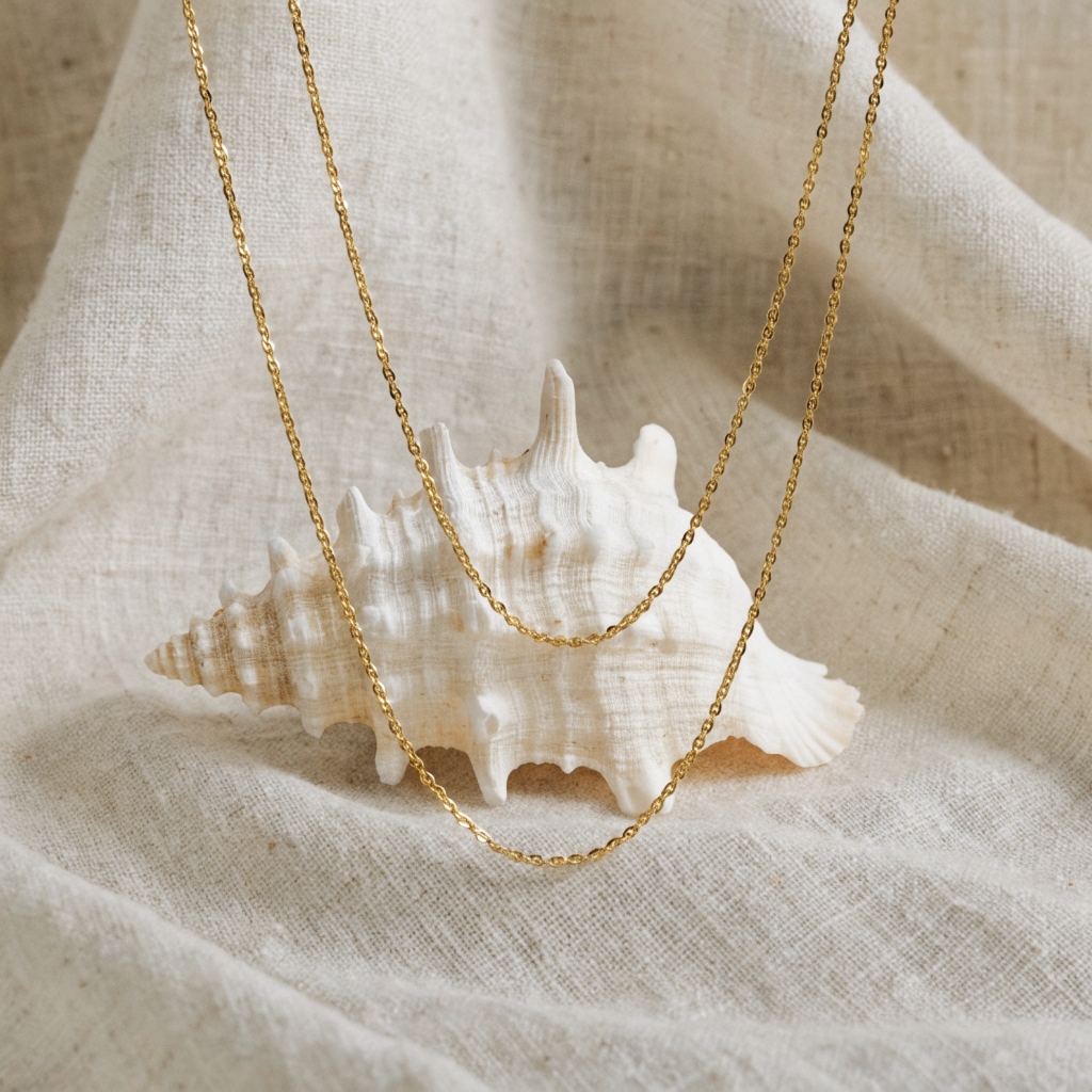 Coastal Glow Gold Chain Necklace