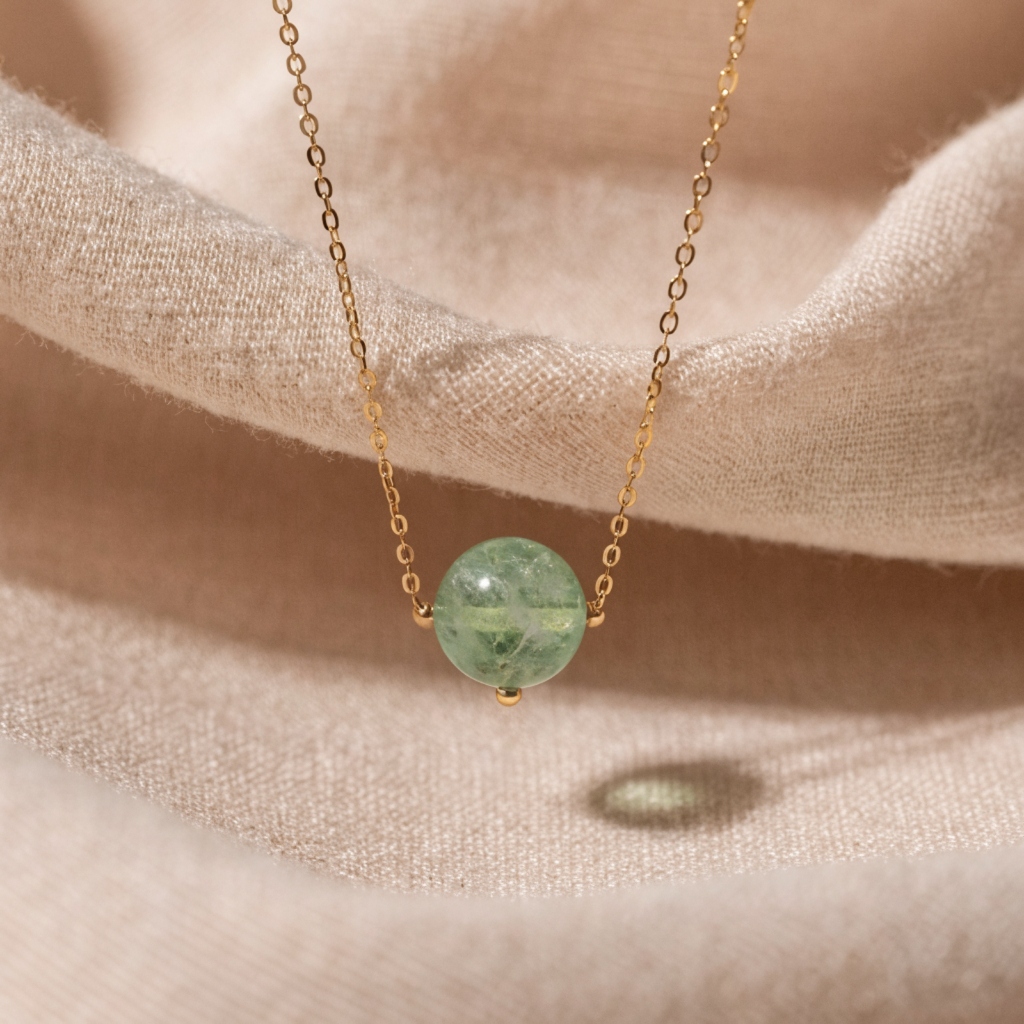 Verdant Glow Bead Necklace